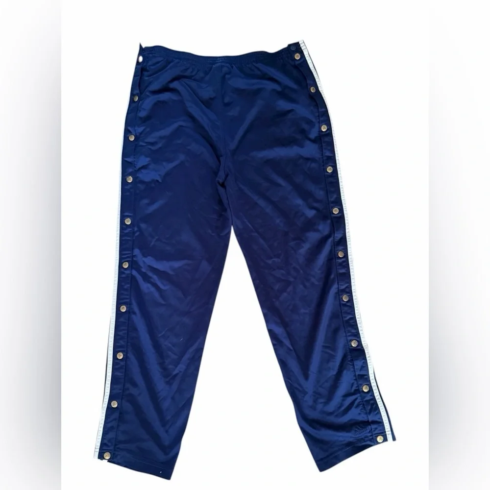 VTG Adidas Y2K Athletic Workout Gym Button Down Track Pants Size Large.